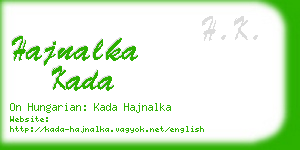 hajnalka kada business card